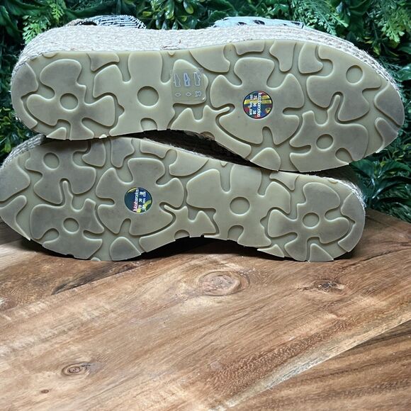 Luiza Barcelos Women Sandals 7 Animal Print Platform Espadrille Ankle Wrap 1706 - Picture 8 of 10